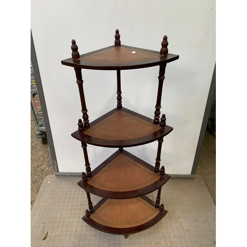 296 - 4 tier corner wooden unit