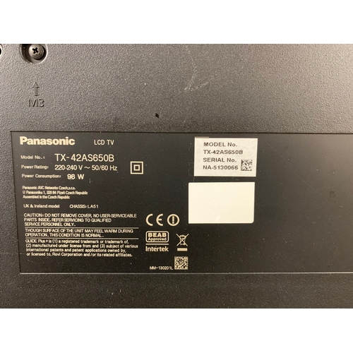 310 - Panasonic 42” smart LED TV in working order with remote