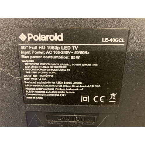 312 - Polaroid 40” full HD LED tv in working order