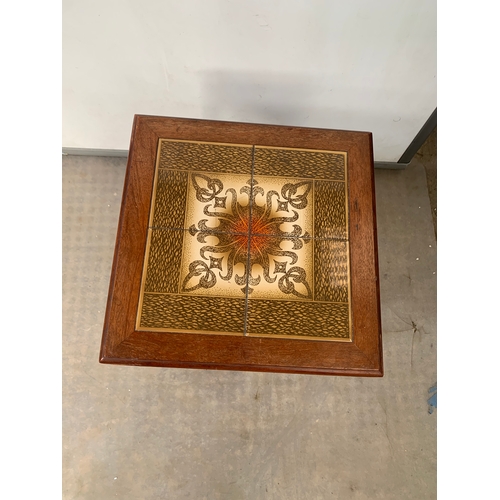 315 - Tiled wooden small side table