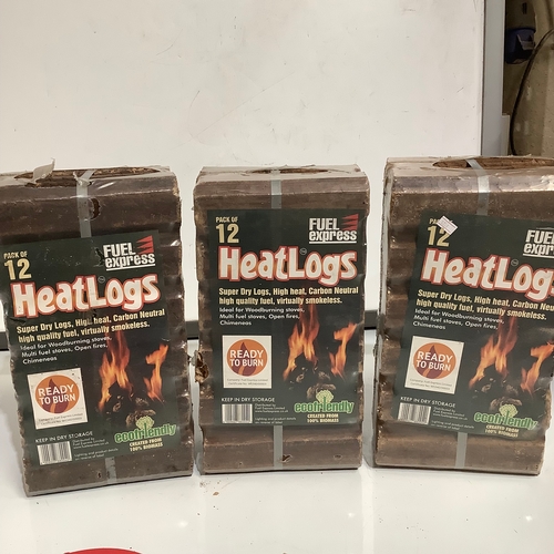 342 - 2 packs of heat logs. 12 in each pack. As new.