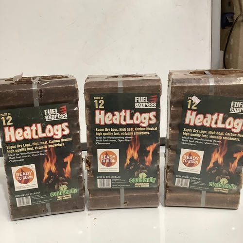 342 - 2 packs of heat logs. 12 in each pack. As new.