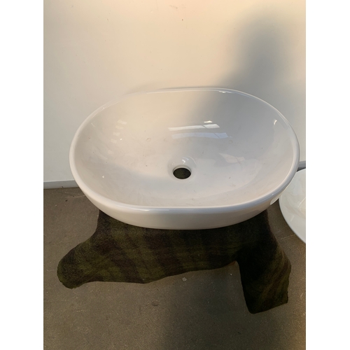 385 - Ex display bathroom porcelain sink - 49cm wide