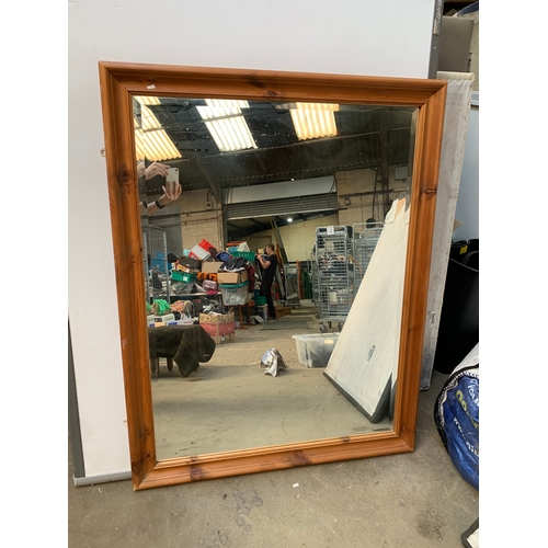 398 - Very large pine mirror - 140x105cm