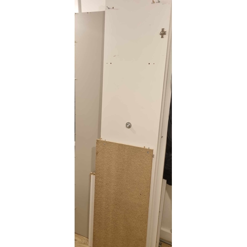 456 - White 3 door mirrored wardrobe - flat packed ready to go - sizes in photos