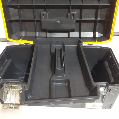 23 - Stanley Fatmax toolbox. 30kg max 58x30.8x26.9cm. Very good looks largely unused condition except for... 