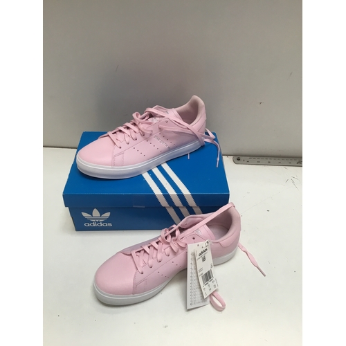 235 - Boxed as new Adidas Stan Smith pink trainers size 5.5