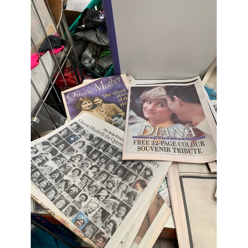 488 - Large quantity of newspapers commemorating royal events from the last 30ish years, including royal w... 