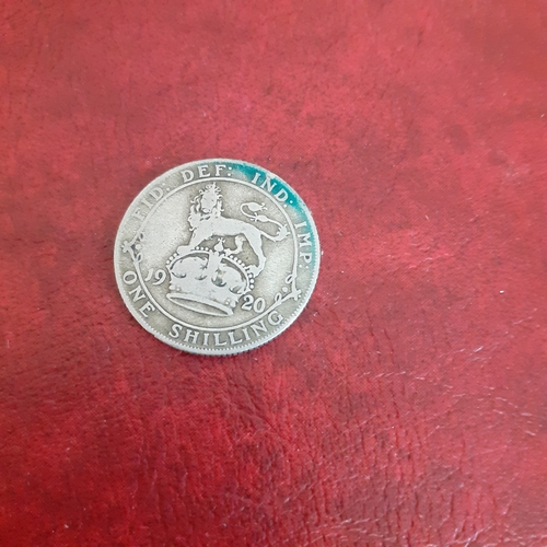 41A - 1920 silver shilling.  See pictures for detail