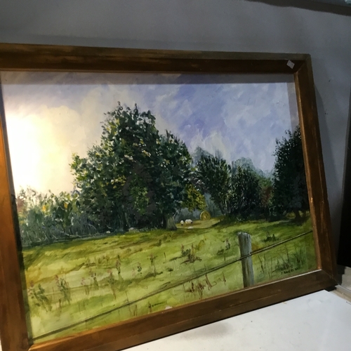 27 - Oil on canvas nature landscape scene - signed - P Rodgers 07 - 85x60cm