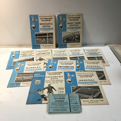 60 - Quantity of Tottenham Hotspur football programmes