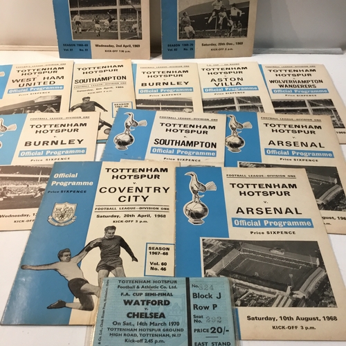 60 - Quantity of Tottenham Hotspur football programmes