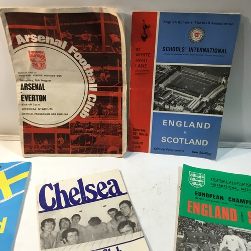 98 - Vintage lot of football programmes inc Chelsea, England & more - dating from 1968