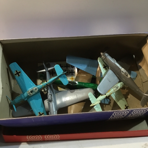 105 - Quantity of plastic hand built war time planes