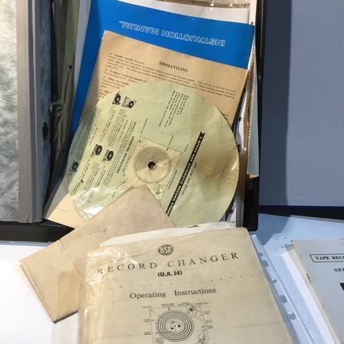 115 - Large quantity of vintage audio service manuals for brands inc Philips, BSR, Stella & more