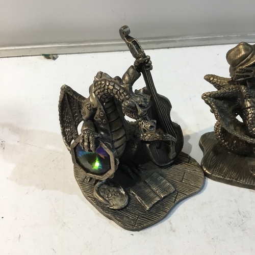 139 - The Tudor Mint Pewter figures inc The Cool Dude & The Way Out Dragon