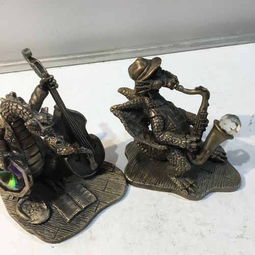 139 - The Tudor Mint Pewter figures inc The Cool Dude & The Way Out Dragon