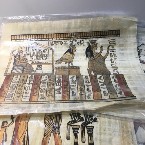 154 - Quantity of 5x Egyptian papyrus style prints - 40x30cm