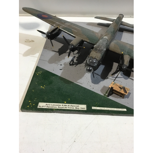 166 - Avro Lancaster B MKIII special plastic model on plinth