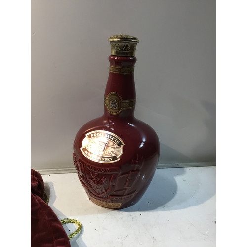 172 - Wade Royal Salute scotch whisky bottle with case