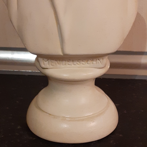 270 - Mendelssohn bust. Approx 8 inches tall. Probably a coated plaster. Nice detail. Might benefit a clea... 