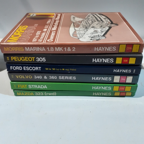 249 - 6 x various Haynes car manuals. Includes Ford Escort, Morris Marina, Maidstone and more. Overall goo... 