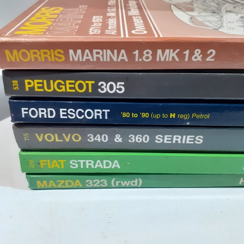 249 - 6 x various Haynes car manuals. Includes Ford Escort, Morris Marina, Maidstone and more. Overall goo... 