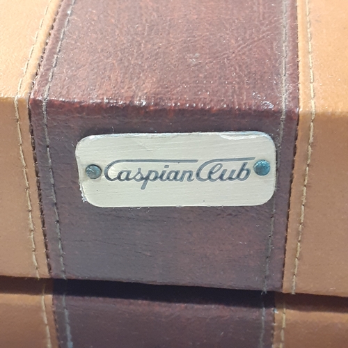 272 - Large case branded Caspian Club, containing vintage Backgammon set. All complete in very good condit... 