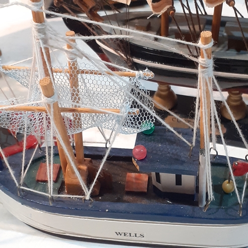 290 - Model sailing ships. Includes Mayfair, HMS Bounty, Cutty Sark and more. Little dusty from storage.  ... 