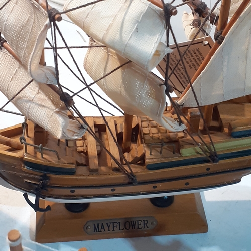 290 - Model sailing ships. Includes Mayfair, HMS Bounty, Cutty Sark and more. Little dusty from storage.  ... 