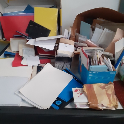 21B - Very large stationary lot. Mostly paper and envelopes, folders and notepads, greetings cards etc. Se... 