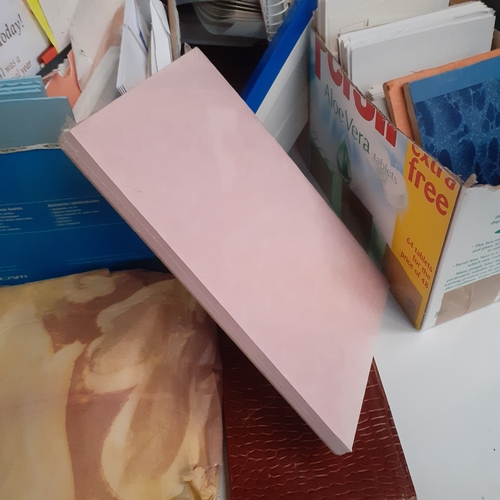 21B - Very large stationary lot. Mostly paper and envelopes, folders and notepads, greetings cards etc. Se... 