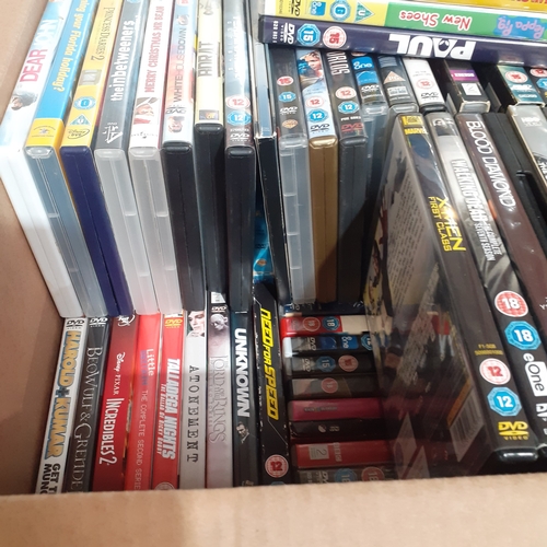 12A - Large quantity of DVD. Box is 2 deep. Leading titles and classics.