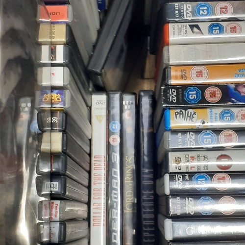 14A - Large quantity of DVD. Box is 2 deep. Leading titles and classics.