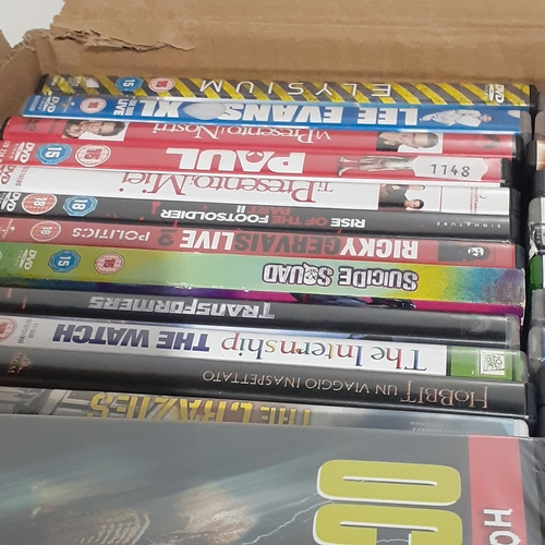 19A - Large quantity of DVD. Box is 2 deep. Leading titles and classics.