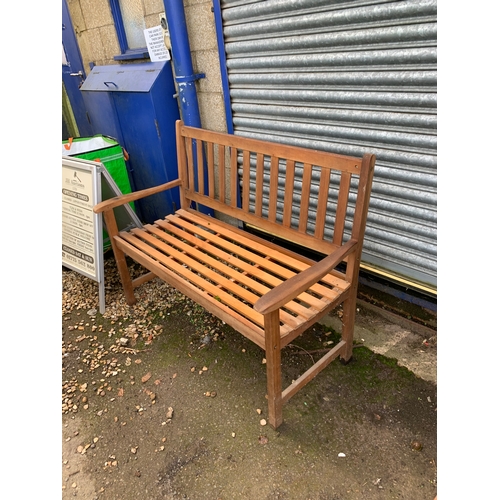 479 - Garden wooden bench in good condition - 120cm long