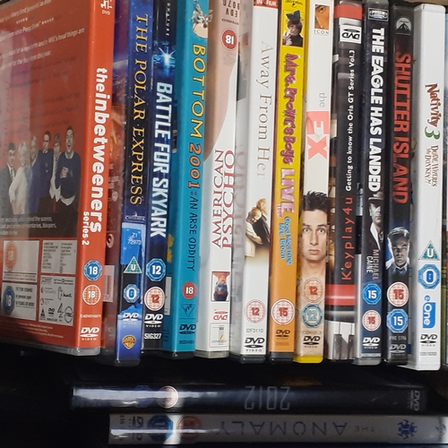 18A - Large quantity of DVD. Box is 2 deep. Leading titles and classics.