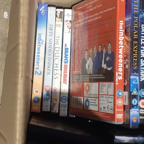 18A - Large quantity of DVD. Box is 2 deep. Leading titles and classics.