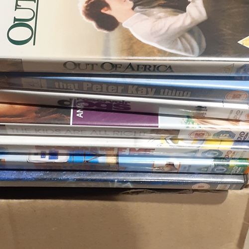 18A - Large quantity of DVD. Box is 2 deep. Leading titles and classics.