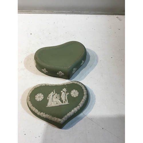 192 - Wedgwood jasper heart shaped trinket dish