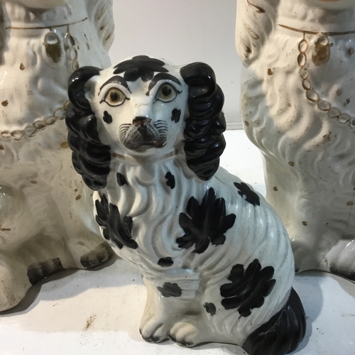 221 - Trio of Staffordshire ceramic dogs