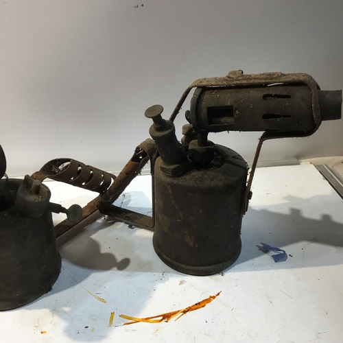 226 - Trio of vintage gas torches inc Monitor 24