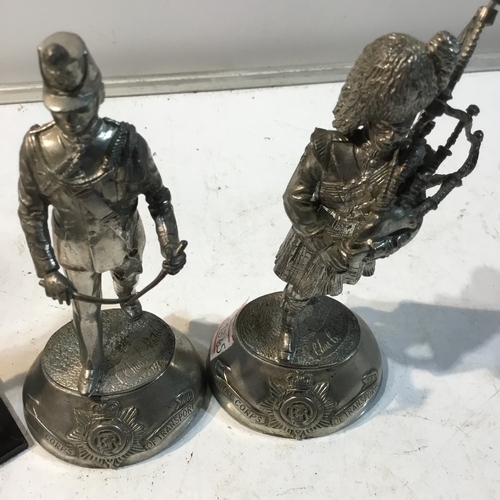 228 - Pewter miniature figures inc Royal Corps Transport