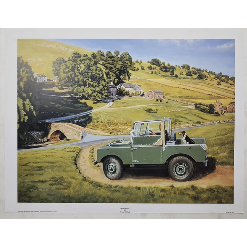 319 - Landrover and Tractor prints. 2 colour prints by Trevor Mitchell. “Nearly Home” and “Tasty Tyres”. S... 