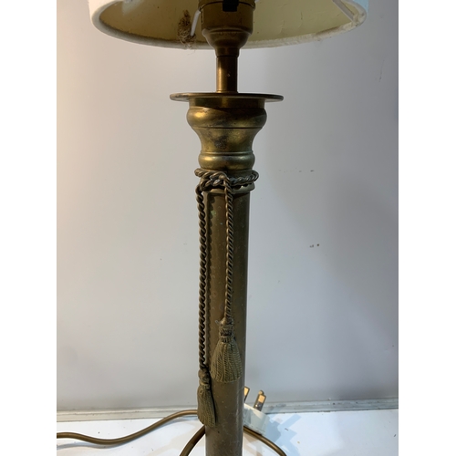 323 - Solid brass church style rope effect table lamp - made in India