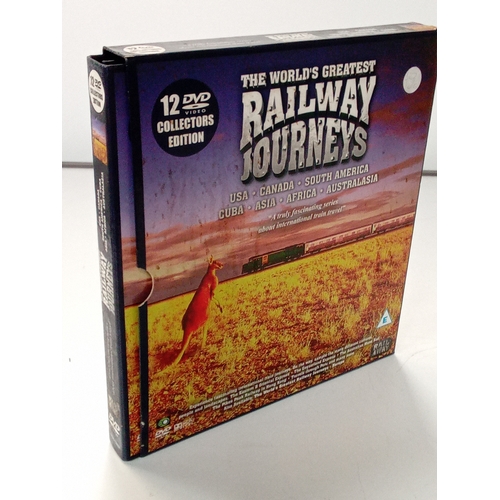 9 - Railway journeys DVD box set. 12 discs presented in box and case. Worldwide footage. Good clean cond... 