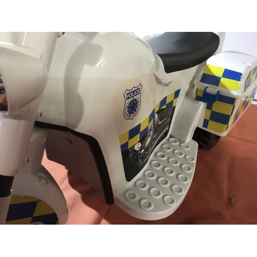 489 - Childrens ride on police motorbike - no charger - as untested