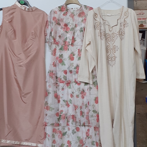 5 - 3 ladies kaftan/relaxing style dresses. One labelled Manouche London, one made in Egypt. Look around... 