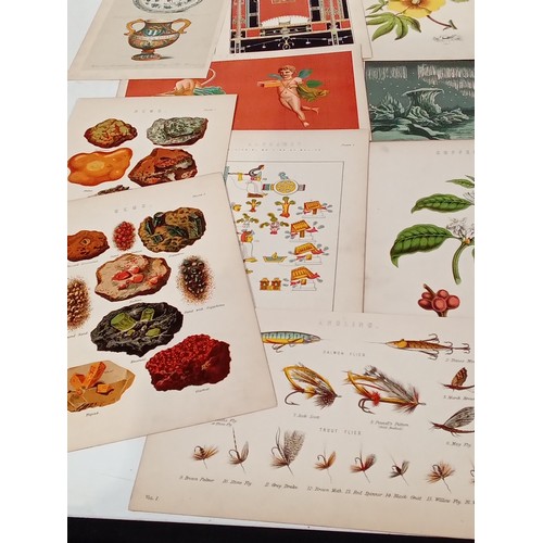 327 - Victorian colour prints with 1930s colour water babies prints.