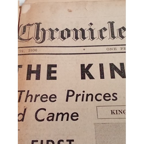 324 - Quantity of Vintage newspapers including the accession and abdication of Edward the Eighth